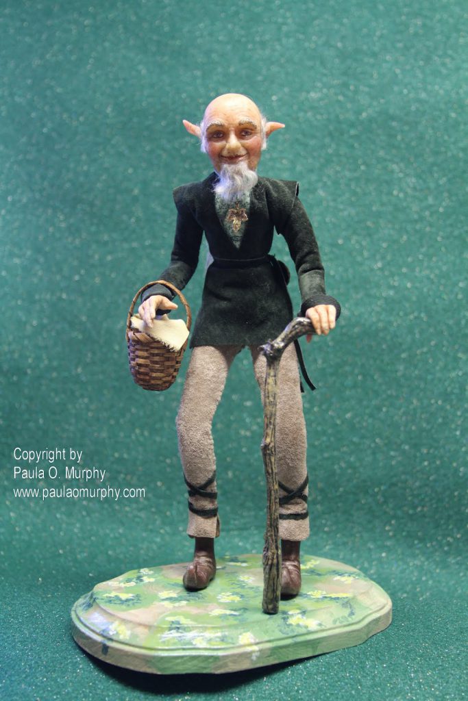 Fantasy elf art doll "Old Elvin" by Paula O. Murphy
