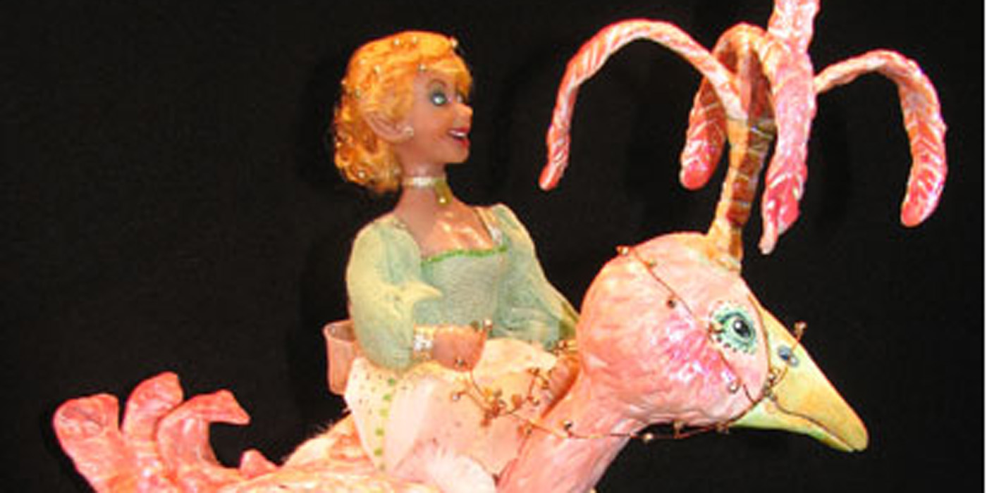 Ella and Her Ride, OOAK fantasy art doll