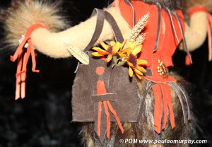 feather, back detail of wee folk OOAK woodland art doll